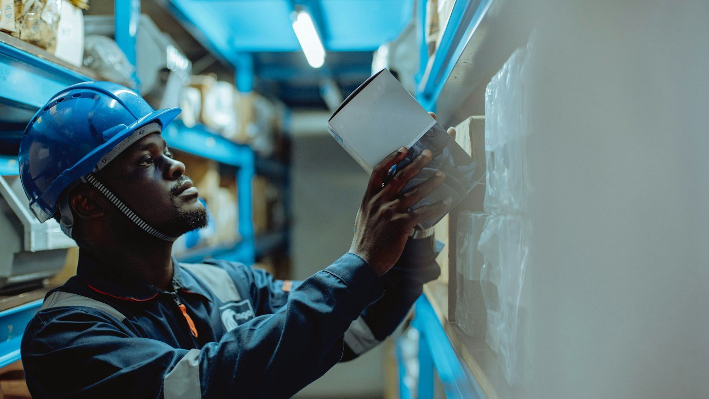 Engineer reviewing documents on site