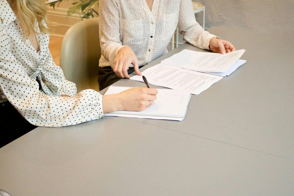 Signing an agreement
