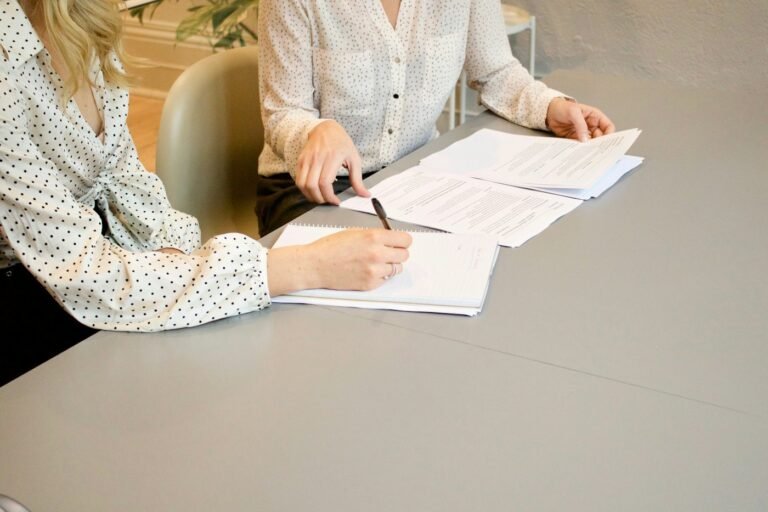 Signing an agreement